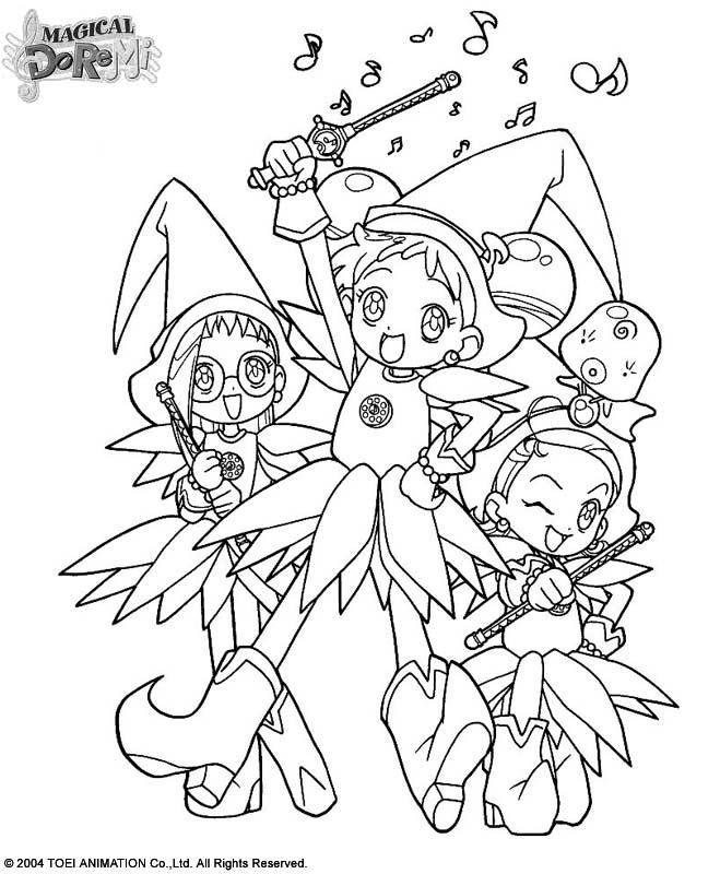 coloriage doremi et ses amies emilie et sophie